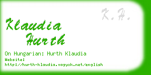 klaudia hurth business card